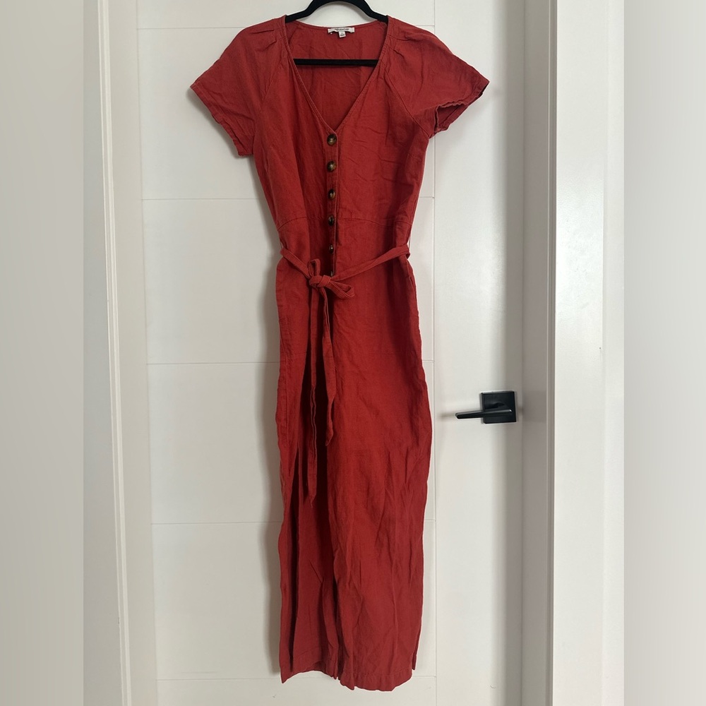 Linen-cotton Madewell jumpsuit